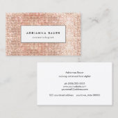 Leuke Stijlvolle Faux Koper Sequin Patroon Beauty  Visitekaartje (Voorkant / Achterkant)