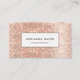 Leuke Stijlvolle Faux Koper Sequin Patroon Beauty  Visitekaartje