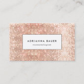 Leuke Stijlvolle Faux Koper Sequin Patroon Beauty  Visitekaartje (Voorkant)