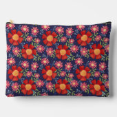 Leuke stijlvolle florale streep patroon accessoire etui (Voorkant)