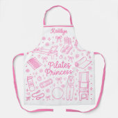 Leuke stijlvolle Pilates Prinses Workout Naam  Schort (Voorkant)