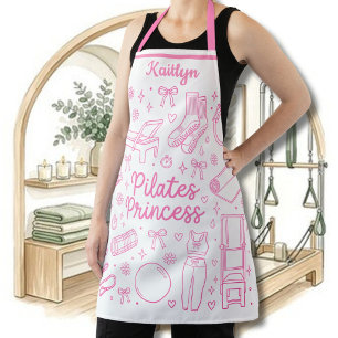 Leuke stijlvolle Pilates Prinses Workout Naam Schort