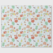 Leuke stijlvolle retro zomerstrandbadpakken cadeaupapier (Vlak)