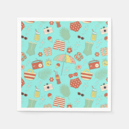 Leuke stijlvolle retro  zomerstrandbadpakken servet