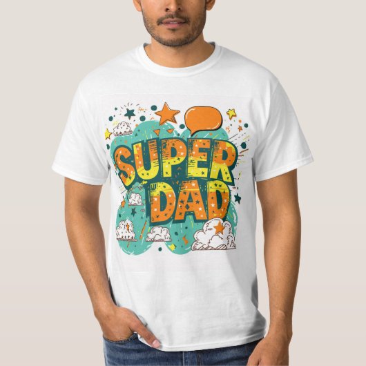 Leuke stijlvolle super vader Vaderdag T-shirt (Voorkant)