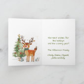 Leuke stijlvolle Waterverf rendierboom Kaart (Binnen)