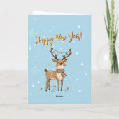 Leuke stijlvolle Waterverf rendierboom Kaart (Achterkant)