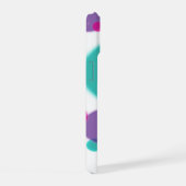 Leuke Stippen Patroon in Paarse Roze Teal Kleuren iPhone 15 Case (Rechterkant)