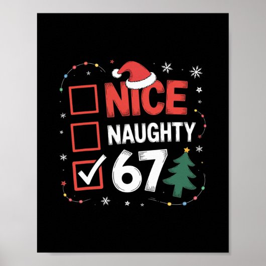 Leuke Stoute 67 Kerst Kleding 67 Meme Mannen Vrouw Poster (Voorkant)