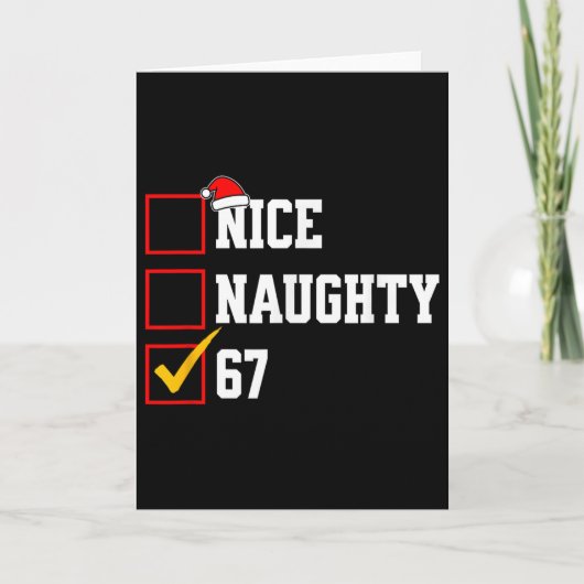 Leuke Stoute 67 Kerstmis Zes Zeven Kerst Costuum M Kaart (Voorkant)