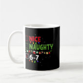 Leuke Stoute 67 Zes Zeven Grappig Kerstmis 6 7 Mem Koffiemok (Links)
