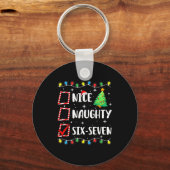 Leuke Stoute 67 Zes Zeven Grappig Kerstmis 6 7 Mem Sleutelhanger (Voorkant)