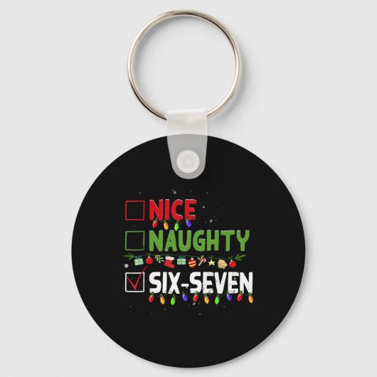 Leuke Stoute 67 Zes Zeven Grappige Kerstmis 6 7 Me Sleutelhanger (Voorkant)