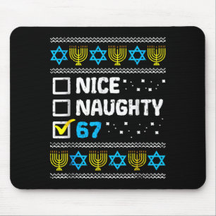 Leuke Stoute 67 Zes Zeven Lelijk Hanukkah Trui Ch Muismat