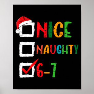 Leuke Stoute 6 7 Meme 67 Kerstmis Zes Zeven Jongen Poster