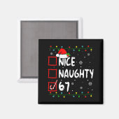 Leuke Stoute 6 7 Meme 67 Kerstmis Zes Zeven Kerst  Magneet (Voorkant / Achterkant)