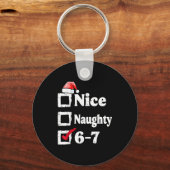 Leuke Stoute 6 7 Meme 67 Kerstmis Zes Zeven Xmas Sleutelhanger (Voorkant)