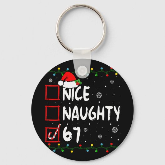Leuke Stoute 6 7 Meme 67 Kerstmis Zes Zeven Xmas Sleutelhanger (Voorkant)