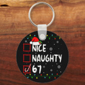 Leuke Stoute 6 7 Meme 67 Kerstmis Zes Zeven Xmas Sleutelhanger (Voorkant)