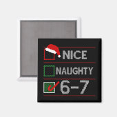 Leuke Stoute 6 7 Meme 67 Kerstmis Zes Zeven Zweet Magneet (Voorkant / Achterkant)