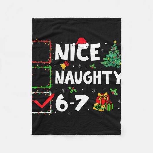 Leuke Stoute 6 7 Meme 6 7 Kerstmis Zes Zeven Kerst Fleece Deken (Voorkant)