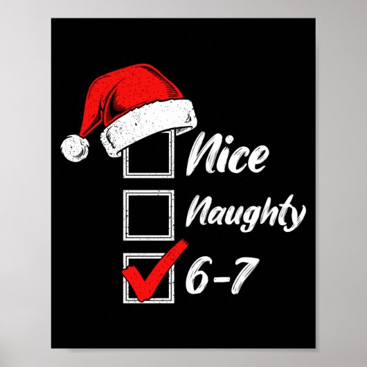 Leuke Stoute 6 7 Meme 6 7 Kerstmis Zes Zeven Kerst Poster (Voorkant)