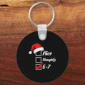 Leuke Stoute 6 7 Meme 6 7 Kerstmis Zes Zeven Kerst Sleutelhanger (Voorkant)