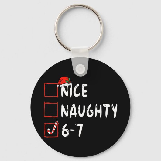 Leuke Stoute 6 7 Meme 6 7 Kerstmis Zes Zeven Sleutelhanger (Voorkant)
