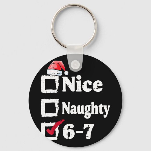 Leuke Stoute 6 7 Meme 6 7 Kerstmis Zes Zeven Sleutelhanger (Voorkant)