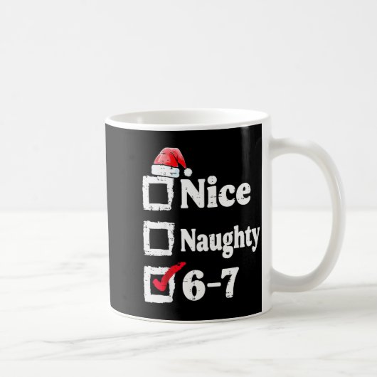 Leuke Stoute 6 7 Meme 6 7 Kerstmis Zes Zeven Xmas Koffiemok (Rechts)