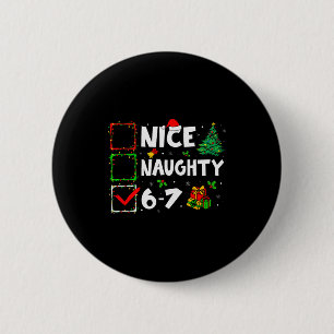 Leuke Stoute 6 7 Meme 6 7 Kerstmis Zes Zeven Xmas Ronde Button 5,7 Cm