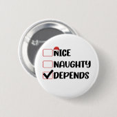 Leuke Stoute Afhankelijk van Sinterklaas Kerst Wen Ronde Button 5,7 Cm (Voorkant /achterkant)