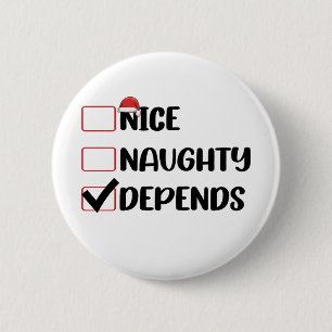 Leuke Stoute Afhankelijk van Sinterklaas Kerst Wen Ronde Button 5,7 Cm