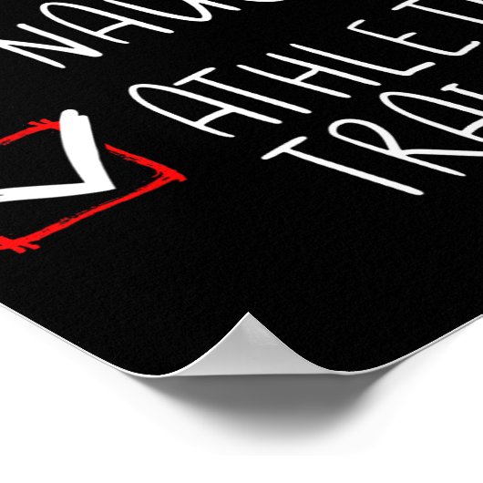 Leuke stoute atletische trainer Kerstman Poster (Hoek)