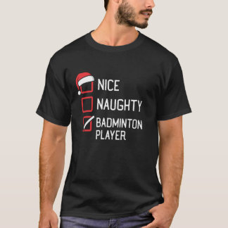 Leuke Stoute Badminton Speler Groep Matching Chris T-shirt