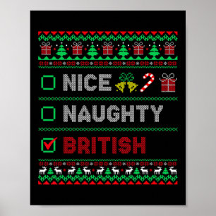 Leuke Stoute Britse Kerst Checklijst Engeland Poster