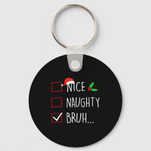 Leuke Stoute Broer Kerst Familie Matching Sleutelhanger