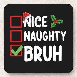Leuke Stoute Broer Kerstman Kerstlijst Vakantie Bier Onderzetter