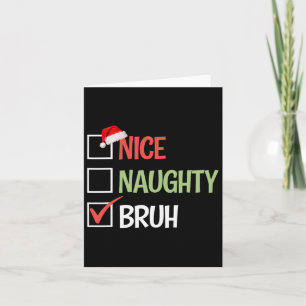 Leuke Stoute Broer Lijst Kerstmannen Mutsen Cadeau Kaart