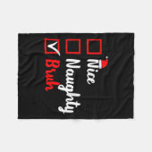 Leuke stoute bruh grappige bijpassende kerstlijst fleece deken (Voorkant (Horizontaal))