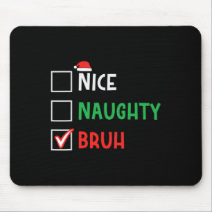 Leuke stoute bruh grappige kerst familie matching muismat