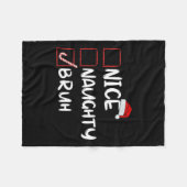 Leuke Stoute Bruh Grappige Kerstlijst Kerstman Fleece Deken (Voorkant (Horizontaal))
