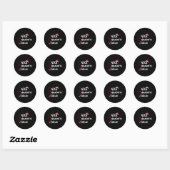 Leuke Stoute Bruh Grappige Kerstlijst Kerstman Ronde Sticker (Vel)