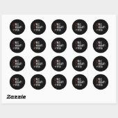 Leuke Stoute Bruh Grappige Kerstlijst Sinterklaas Ronde Sticker (Vel)