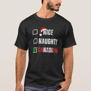 Leuke Stoute Canadese Kerstlijst Kerstman C T-shirt