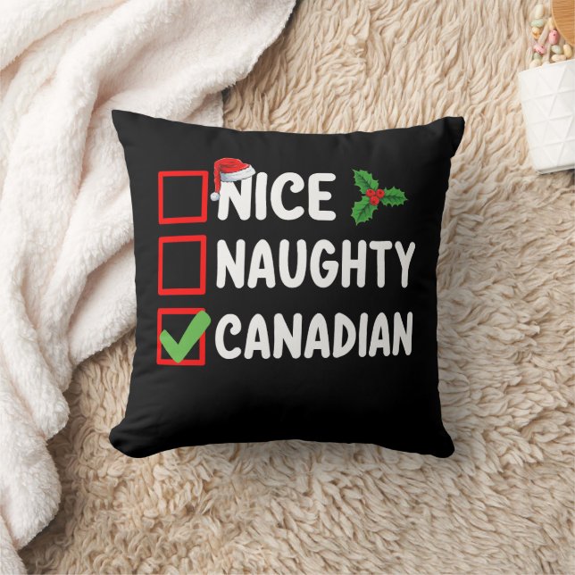 Leuke Stoute Canadese Kerstlijst Vakantie Kussen (Deken)