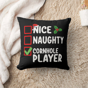 Leuke Stoute Cornhole Speler Kerstlijst Kussen