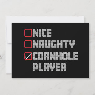 Leuke Stoute Cornhole Speler Lijst Lelijk Kerstmis Kaart