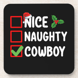 Leuke Stoute Cowboy Kerst Lijst Vakantie Bier Onderzetter