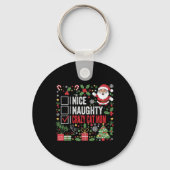 Leuke stoute Crazy Cat Mom Grappige Kerstman C Sleutelhanger (Voorkant)
